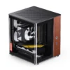 Gabinete Aquário Jonsbo Tk-0 Mini-Itx Preto E Madeira