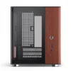 Gabinete Aquário Jonsbo Tk-0 Mini-Itx Preto E Madeira