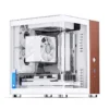 Gabinete Aquário Jonsbo Tk-0 Mini-Itx Branco E Madeira