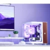 Gabinete Aquário Jonsbo Tk-0 Mini-Itx Branco E Madeira
