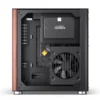 Gabinete Aquário Jonsbo Tk-0 Mini-Itx Preto E Madeira