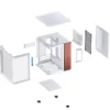 Gabinete Aquário Jonsbo Tk-0 Mini-Itx Branco E Madeira