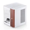 Gabinete Aquário Jonsbo Tk-0 Mini-Itx Branco E Madeira