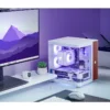 Gabinete Aquário Jonsbo Tk-0 Mini-Itx Branco E Madeira