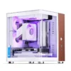Gabinete Aquário Jonsbo Tk-0 Mini-Itx Branco E Madeira