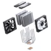 Cooler Para Processador Jonsbo Ca80 Dual Tower 70 Cfm Argb Preto