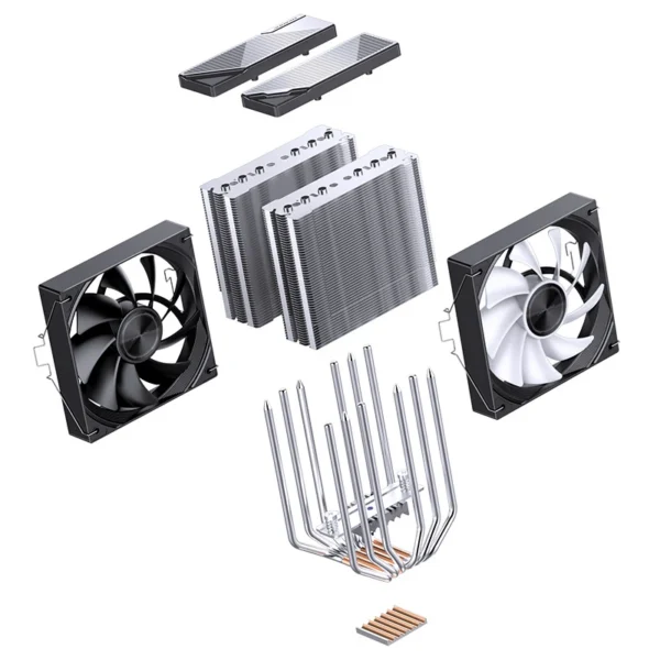 Cooler Para Processador Jonsbo Ca80 Dual Tower 70 Cfm Argb Preto
