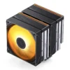 Cooler Para Processador Jonsbo Cb80 Dual Tower 80 Cfm Argb Preto