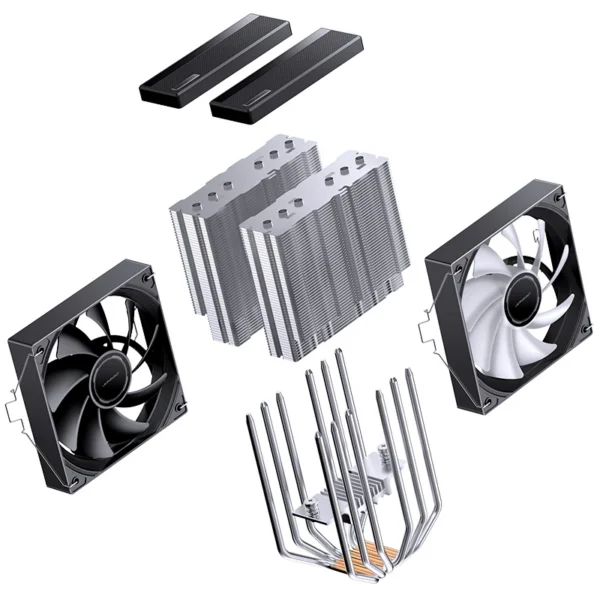 Cooler Para Processador Jonsbo Cb80 Dual Tower 80 Cfm Argb Preto
