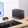 Gabinete Premium Jonsbo T9 Mini-Itx Preto E Madeira