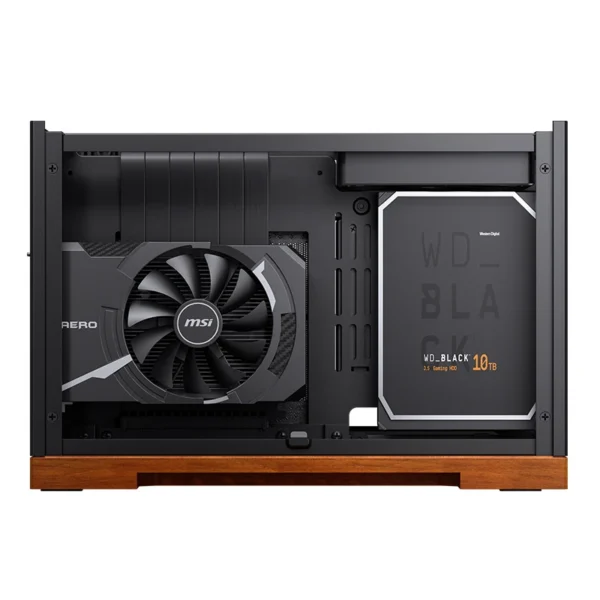 Gabinete Premium Jonsbo T9 Mini-Itx Preto E Madeira