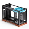 Gabinete Premium Jonsbo T9 Mini-Itx Preto E Madeira