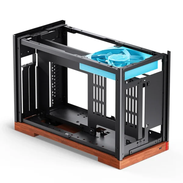 Gabinete Premium Jonsbo T9 Mini-Itx Preto E Madeira