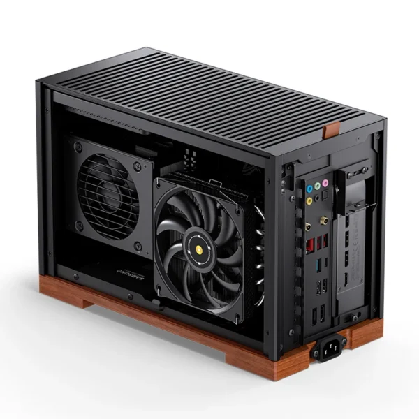 Gabinete Premium Jonsbo T9 Mini-Itx Preto E Madeira