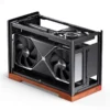 Gabinete Premium Jonsbo T9 Mini-Itx Preto E Madeira