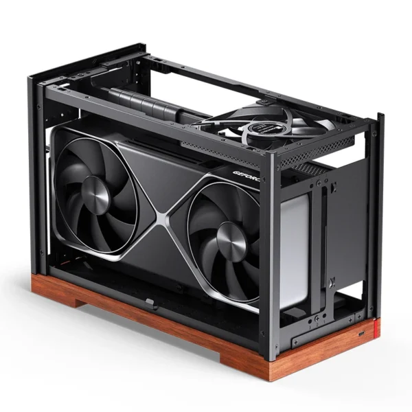 Gabinete Premium Jonsbo T9 Mini-Itx Preto E Madeira