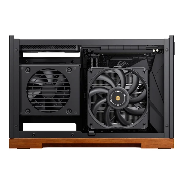 Gabinete Premium Jonsbo T9 Mini-Itx Preto E Madeira