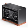 Gabinete Premium Jonsbo T9 Mini-Itx Preto E Madeira