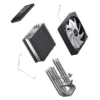 Cooler Para Processador Jonsbo Cr-1000 Max V2 Argb 71 Cfm Preto