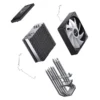 Cooler Para Processador Jonsbo Cr-1000 Max V2 Color 71 Cfm Preto