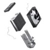 Cooler Para Processador Jonsbo Cr-1000 V3 Pro Argb 71 Cfm Preto