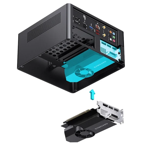Gabinete Mini-Itx Jonsbo Nv10 Premium 4.5L Preto E Madeira