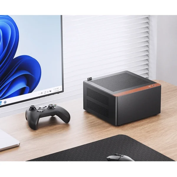 Gabinete Mini-Itx Jonsbo Nv10 Premium 4.5L Preto E Madeira