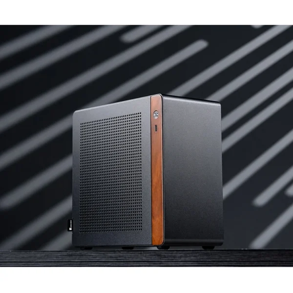 Gabinete Mini-Itx Jonsbo Nv10 Premium 4.5L Preto E Madeira