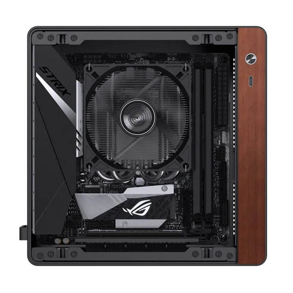 Gabinete Mini-Itx Jonsbo Nv10 Premium 4.5L Preto E Madeira