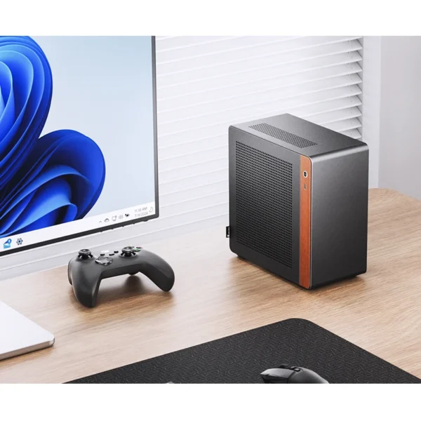 Gabinete Mini-Itx Jonsbo Nv10 Premium 4.5L Preto E Madeira