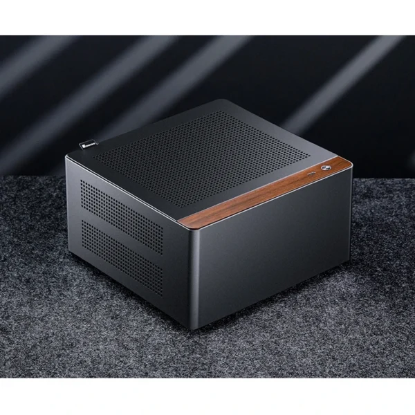 Gabinete Mini-Itx Jonsbo Nv10 Premium 4.5L Preto E Madeira