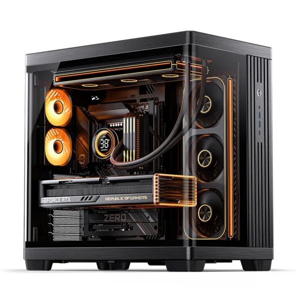 Gabinete Premium Jonsbo Tk-4 Atx Panorâmico Vidro Temperado Usb-C Preto