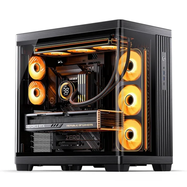 Gabinete Premium Jonsbo Tk-4 Atx Panorâmico Vidro Temperado Usb-C Preto
