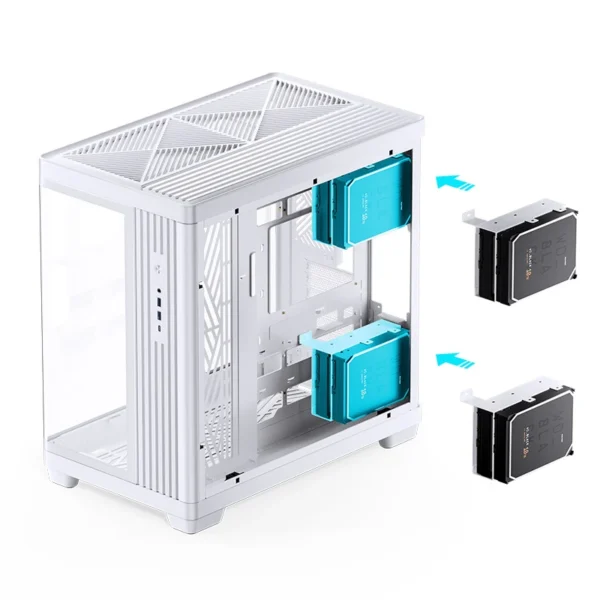 Gabinete Premium Jonsbo Tk-4 Atx Panorâmico Vidro Temperado Usb-C Branco