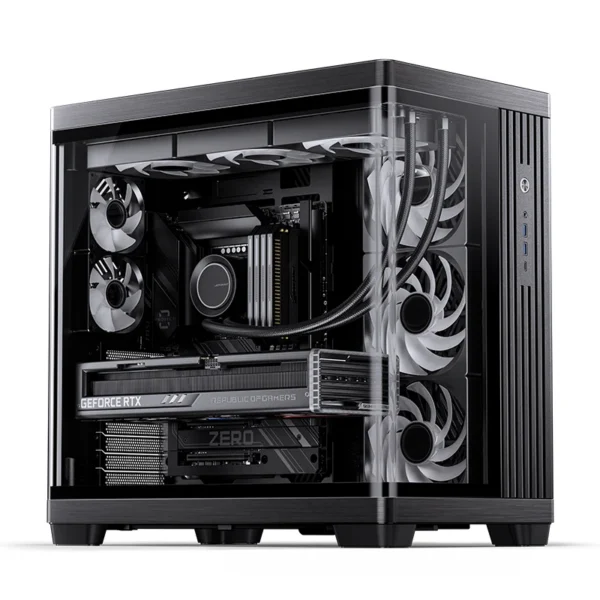 Gabinete Premium Jonsbo Tk-4 Atx Panorâmico Vidro Temperado Usb-C Preto