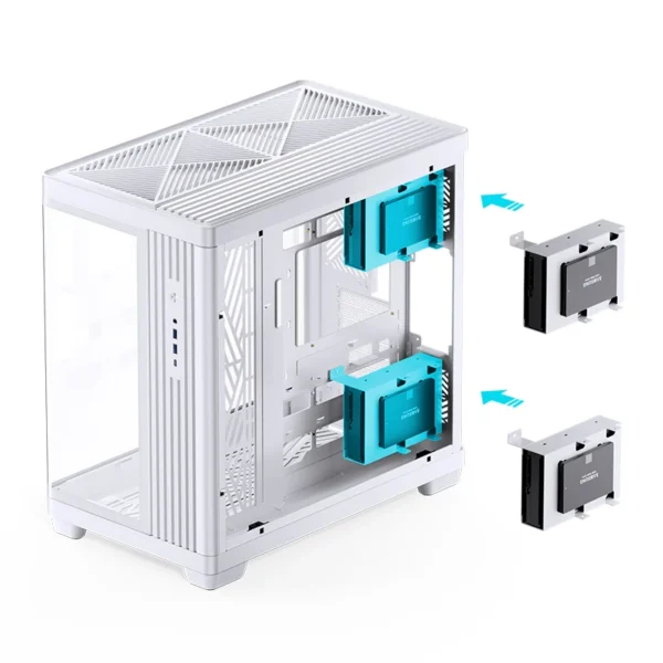Gabinete Premium Jonsbo Tk-4 Atx Panorâmico Vidro Temperado Usb-C Branco