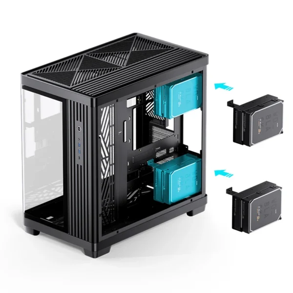 Gabinete Premium Jonsbo Tk-4 Atx Panorâmico Vidro Temperado Usb-C Preto