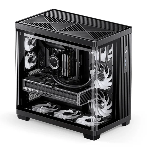 Gabinete Premium Jonsbo Tk-4 Atx Panorâmico Vidro Temperado Usb-C Preto