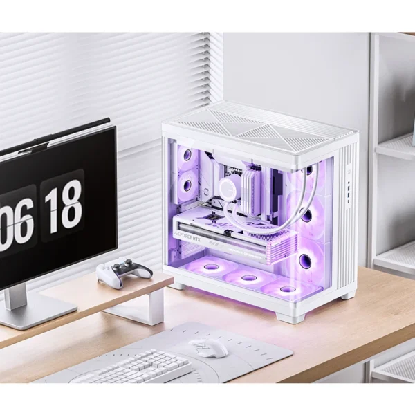 Gabinete Premium Jonsbo Tk-4 Atx Panorâmico Vidro Temperado Usb-C Branco