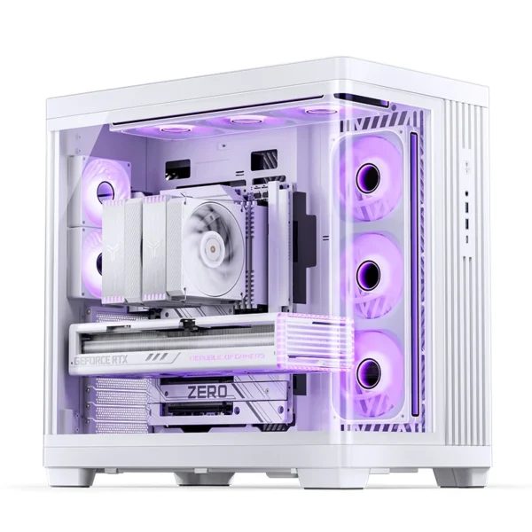 Gabinete Premium Jonsbo Tk-4 Atx Panorâmico Vidro Temperado Usb-C Branco