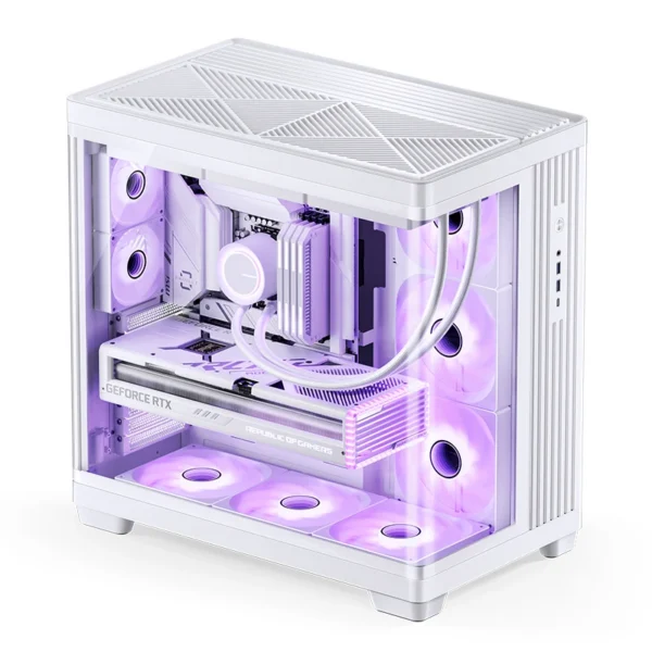 Gabinete Premium Jonsbo Tk-4 Atx Panorâmico Vidro Temperado Usb-C Branco
