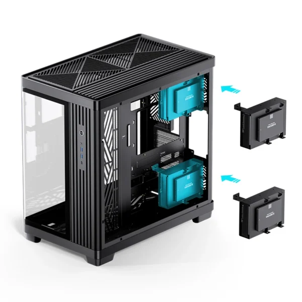 Gabinete Premium Jonsbo Tk-4 Atx Panorâmico Vidro Temperado Usb-C Preto
