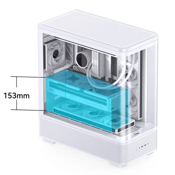 Gabinete Premium Jonsbo Tk-5 Atx Vidro Curvo Branco