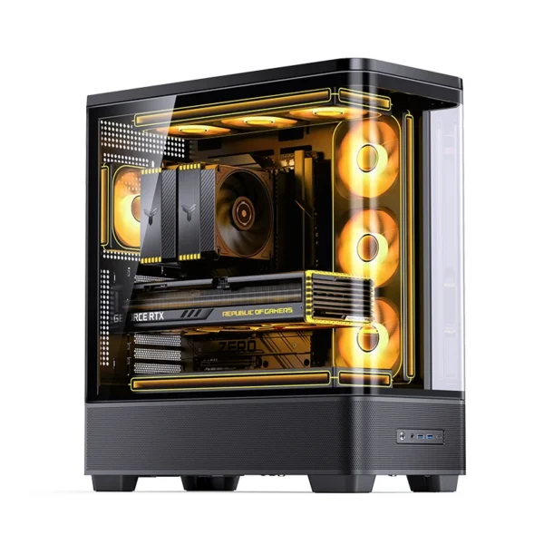Gabinete Premium Jonsbo Tk-5 Atx Vidro Curvo Preto