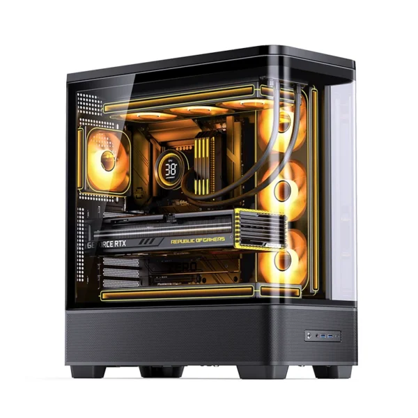 Gabinete Premium Jonsbo Tk-5 Atx Vidro Curvo Preto