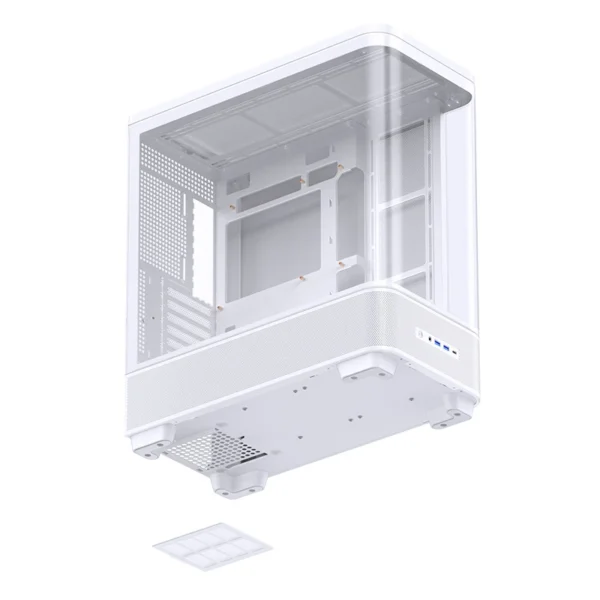 Gabinete Premium Jonsbo Tk-5 Atx Vidro Curvo Branco