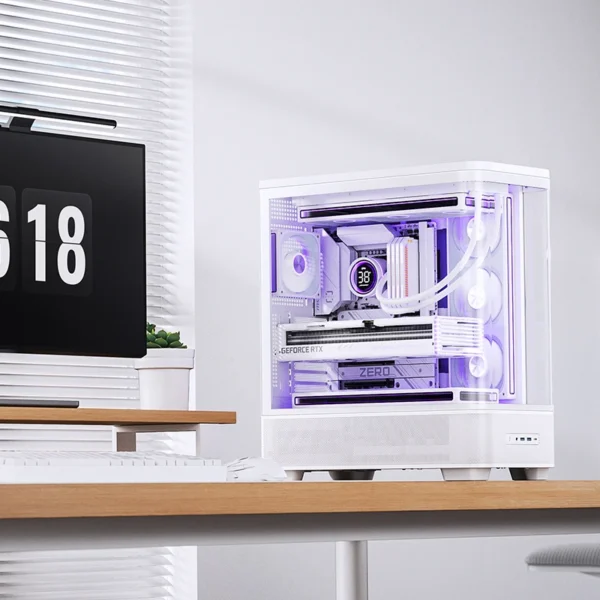 Gabinete Premium Jonsbo Tk-5 Atx Vidro Curvo Branco