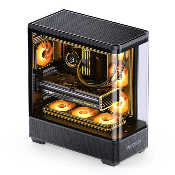 Gabinete Premium Jonsbo Tk-5 Atx Vidro Curvo Preto