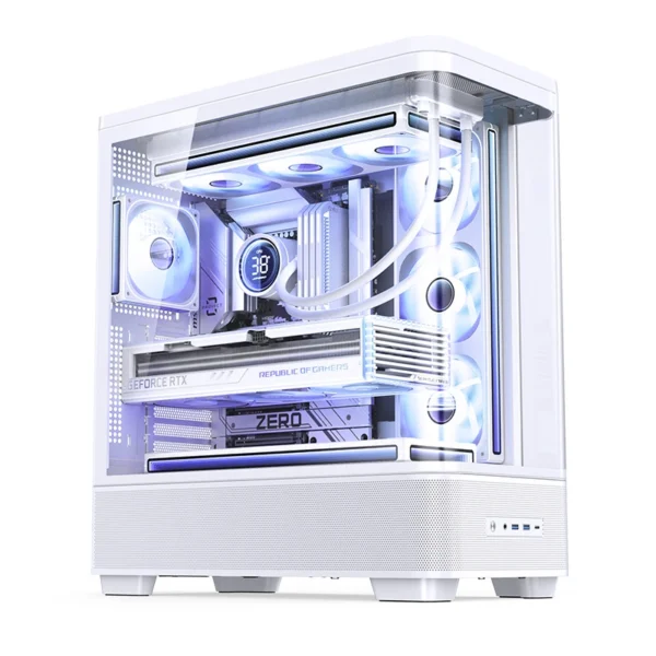 Gabinete Premium Jonsbo Tk-5 Atx Vidro Curvo Branco