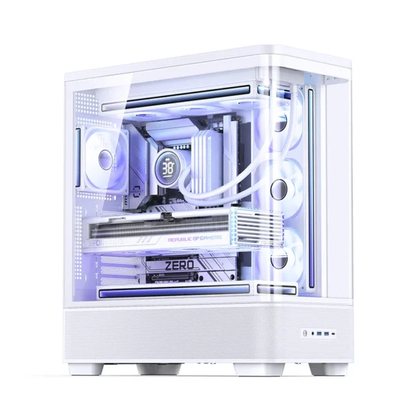 Gabinete Premium Jonsbo Tk-5 Atx Vidro Curvo Branco